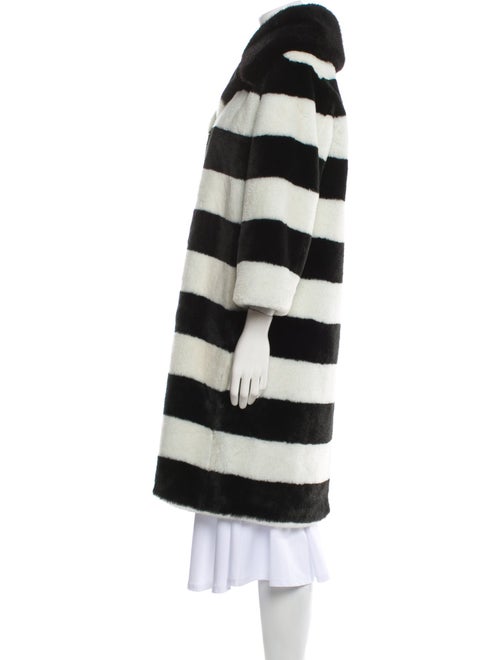 Ainea Striped Faux Fur Coat