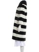 Ainea Striped Faux Fur Coat