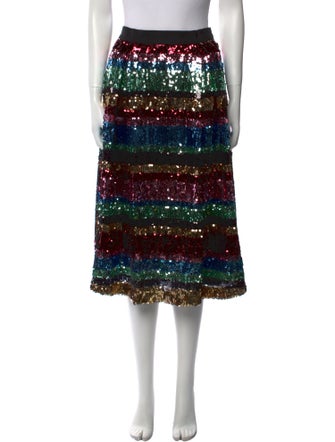 Ainea Striped Knee-Length Skirt