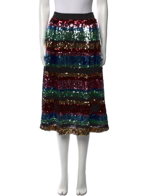 Ainea Striped Knee-Length Skirt