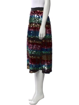 Ainea Striped Knee-Length Skirt