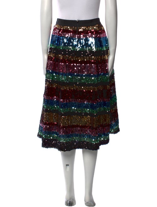 Ainea Striped Knee-Length Skirt