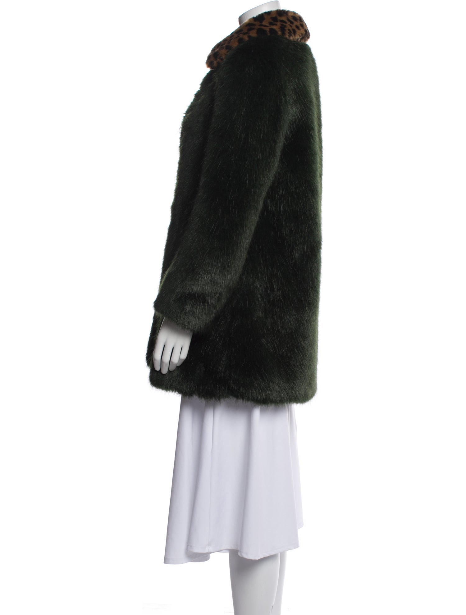 Ainea Mother of Pearl Faux Fur Coat
