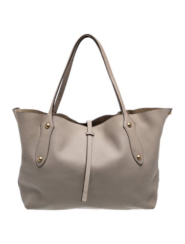 Pre-owned Annabel Ingall Leather Tote In Gray