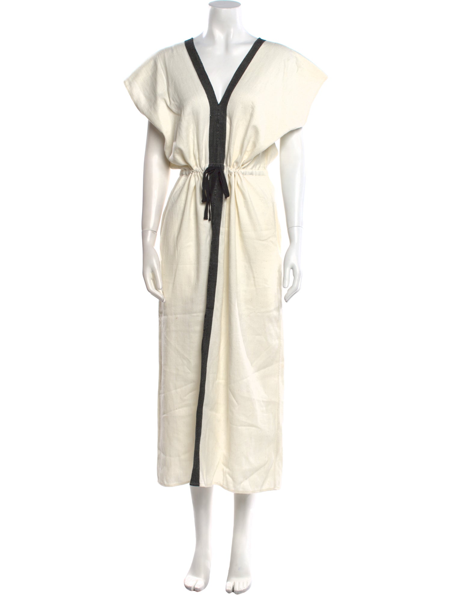 Aish V-Neck Midi Length Dress