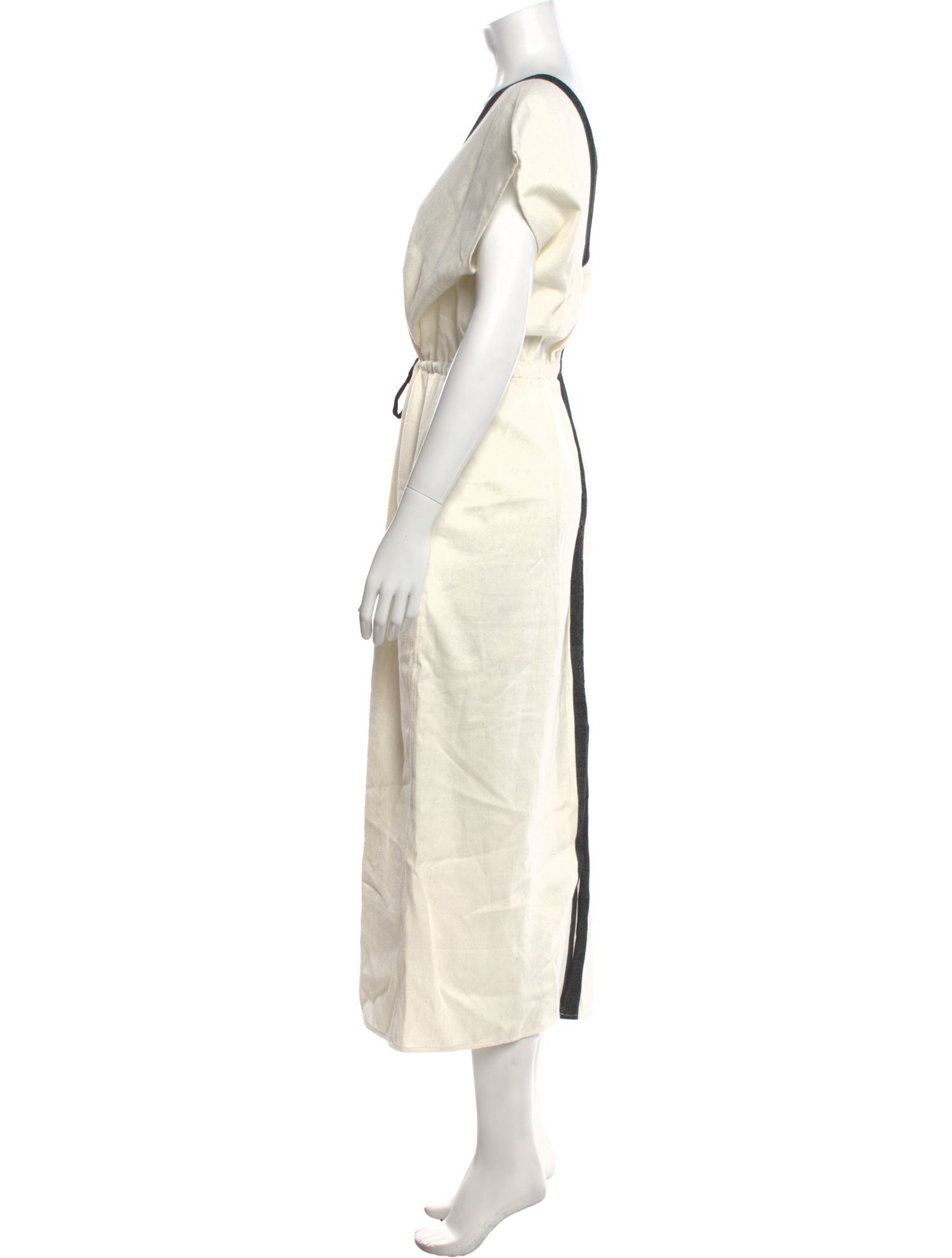 Aish V-Neck Midi Length Dress