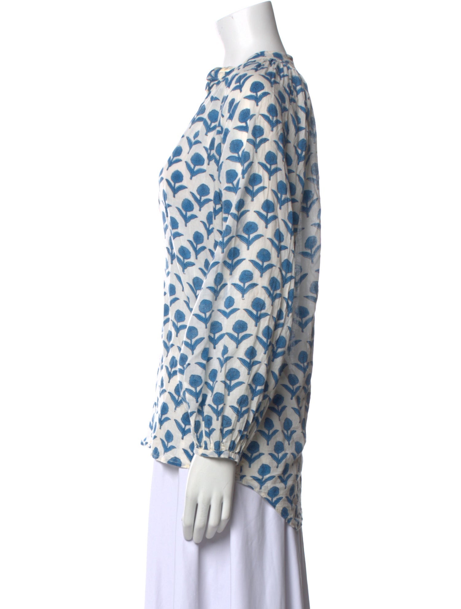 Aish Printed V-Neck Blouse