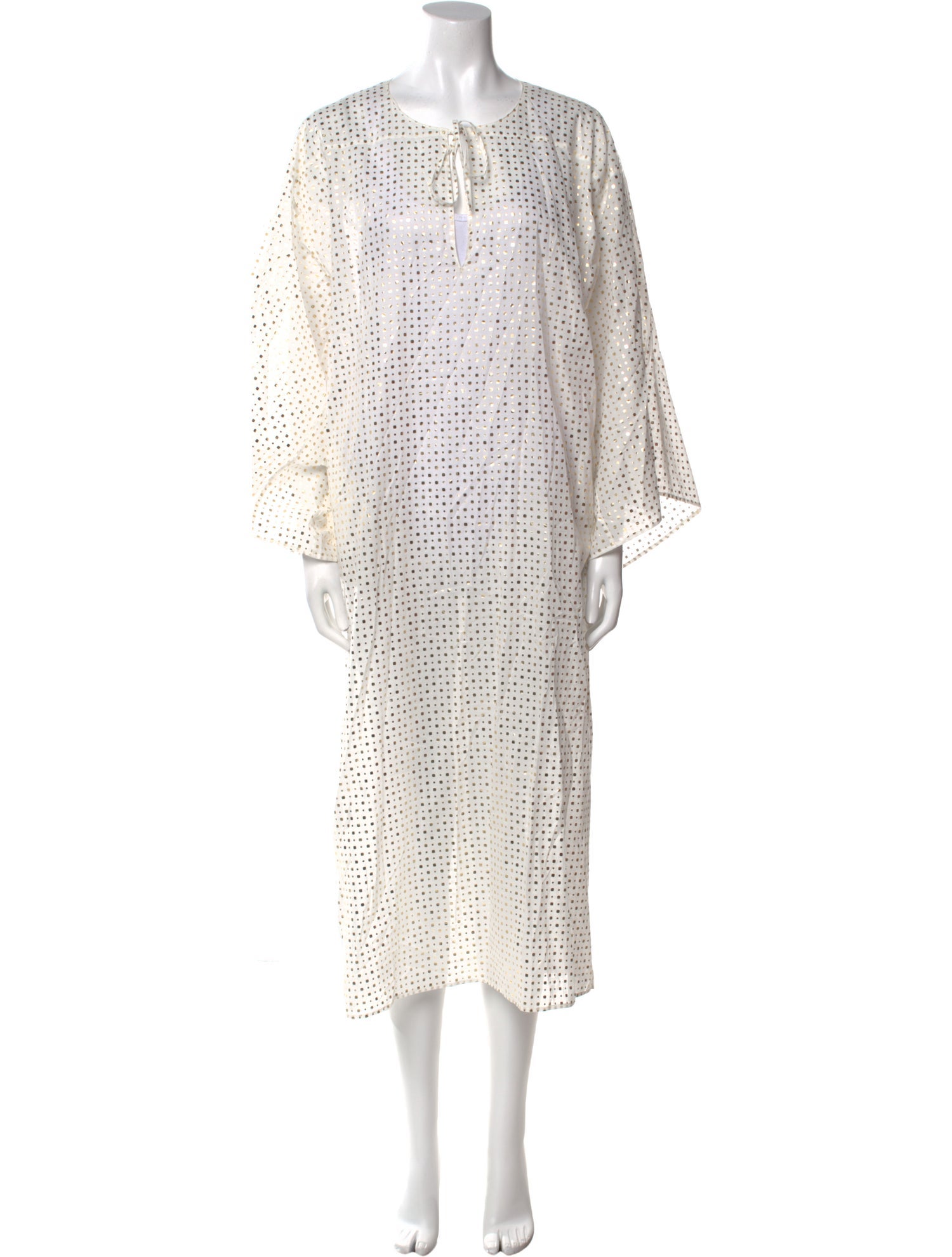 Aish Polka Dot Print Long Dress