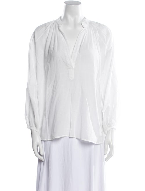 Aish V-Neck Three-Quarter Sleeve Blouse