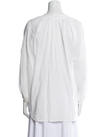 Aish V-Neck Three-Quarter Sleeve Blouse