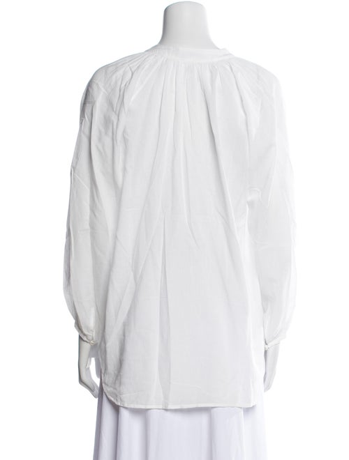 Aish V-Neck Three-Quarter Sleeve Blouse