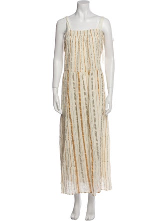 Aish Striped Long Dress