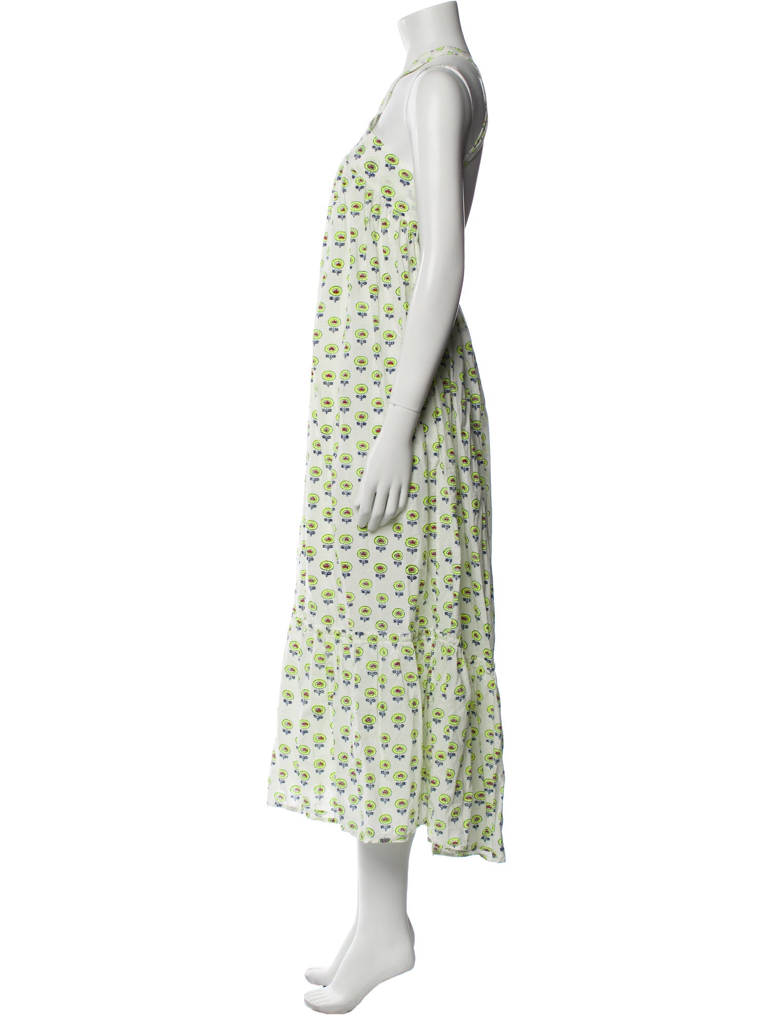 Aish Polka Dot Print Midi Length Dress
