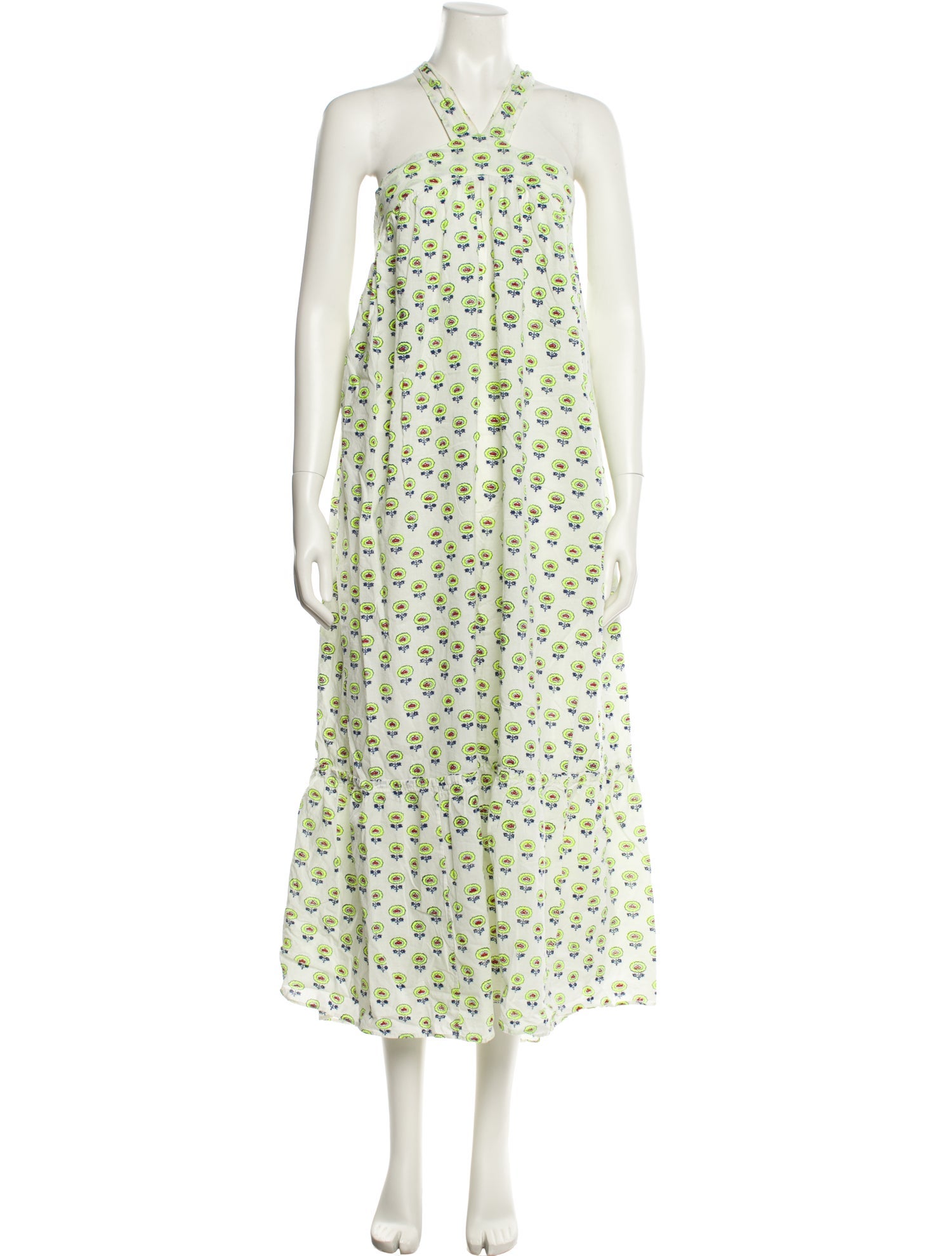 Aish Polka Dot Print Long Dress