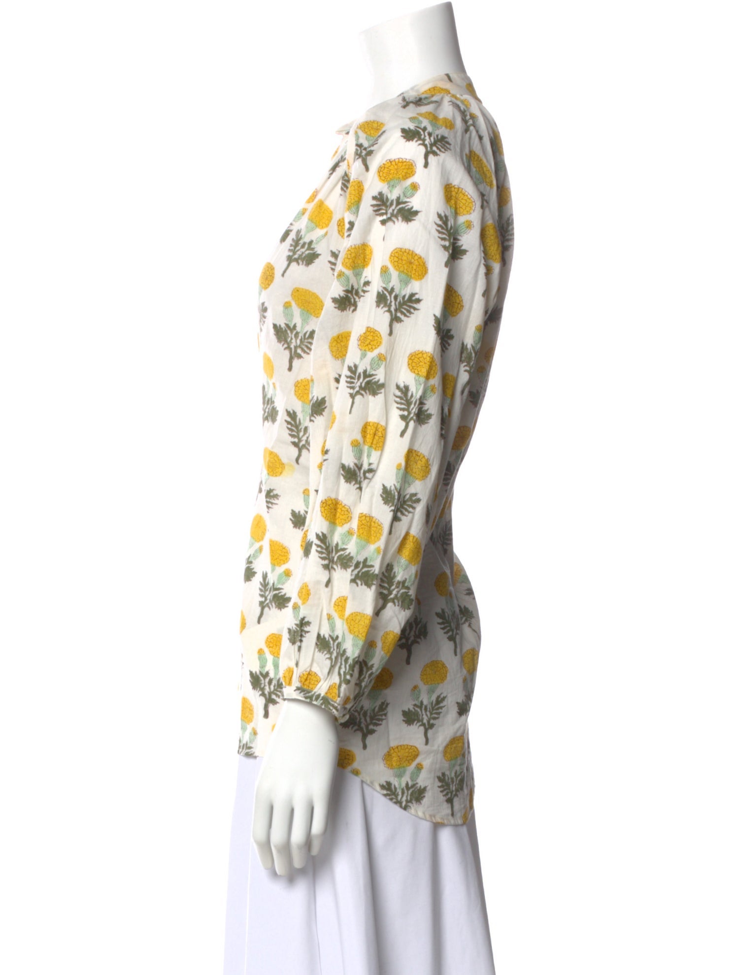 Aish Floral Print V-Neck Blouse