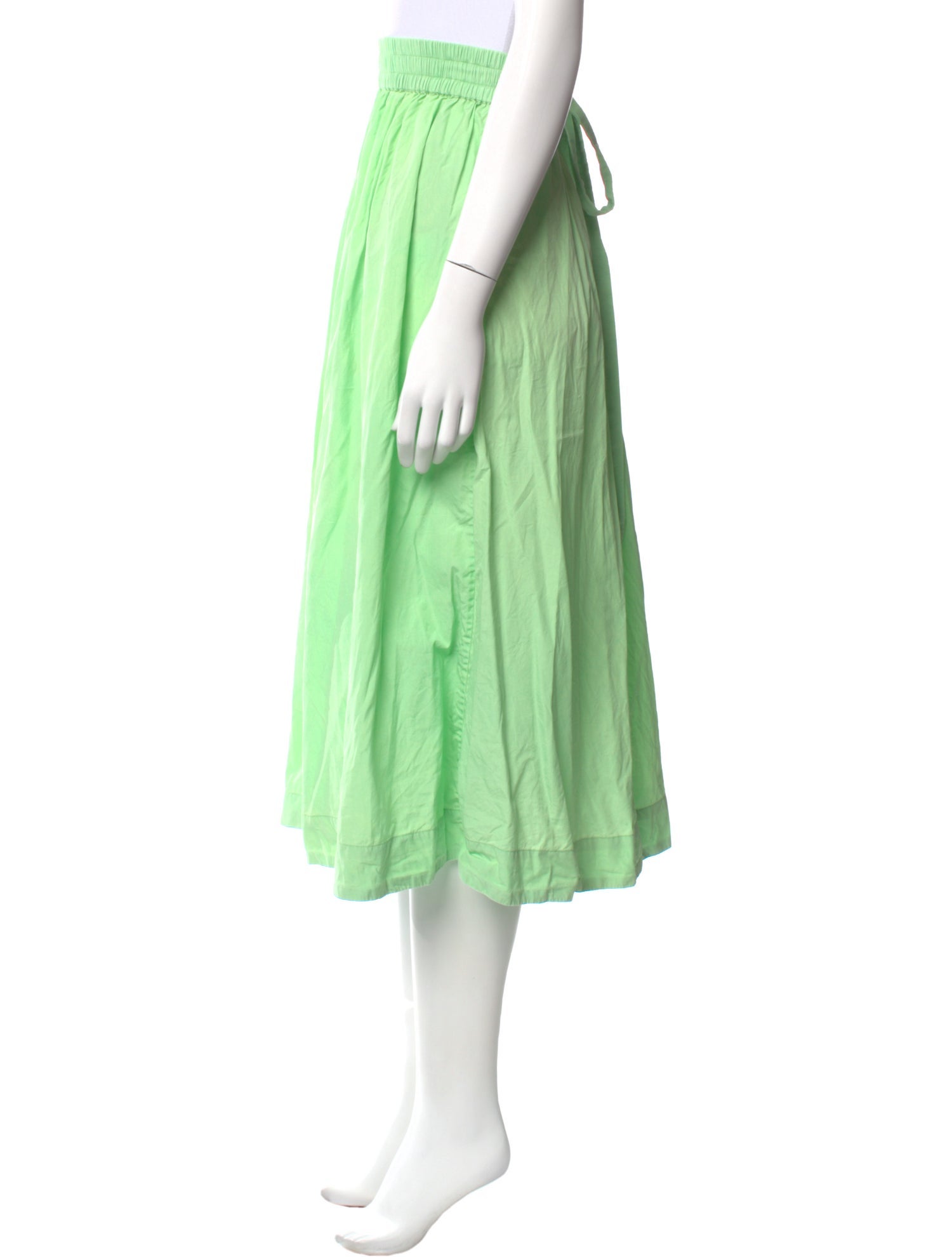 Aish Pleated Accents Midi Length Skirt