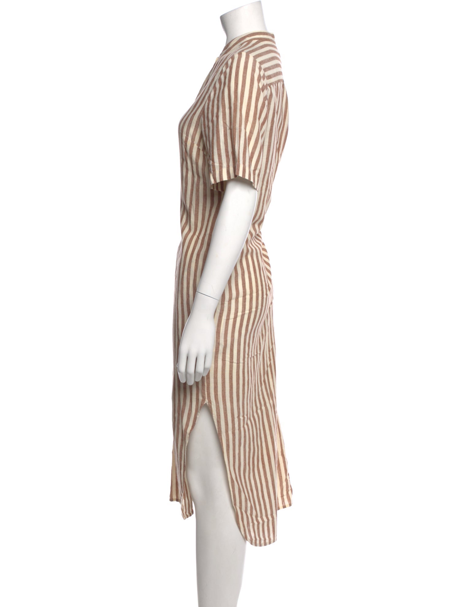 Aish Striped Midi Length Dress