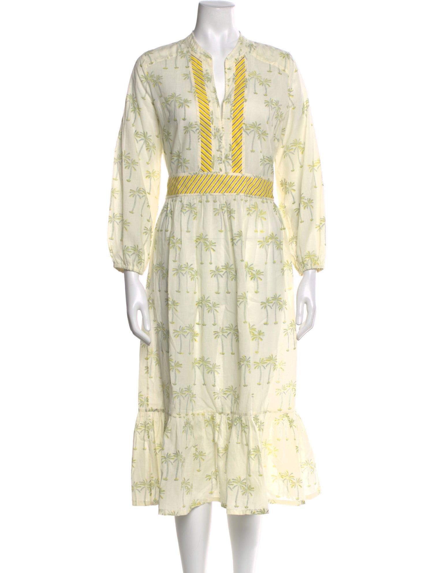 Aish Floral Print Knee-Length Dress