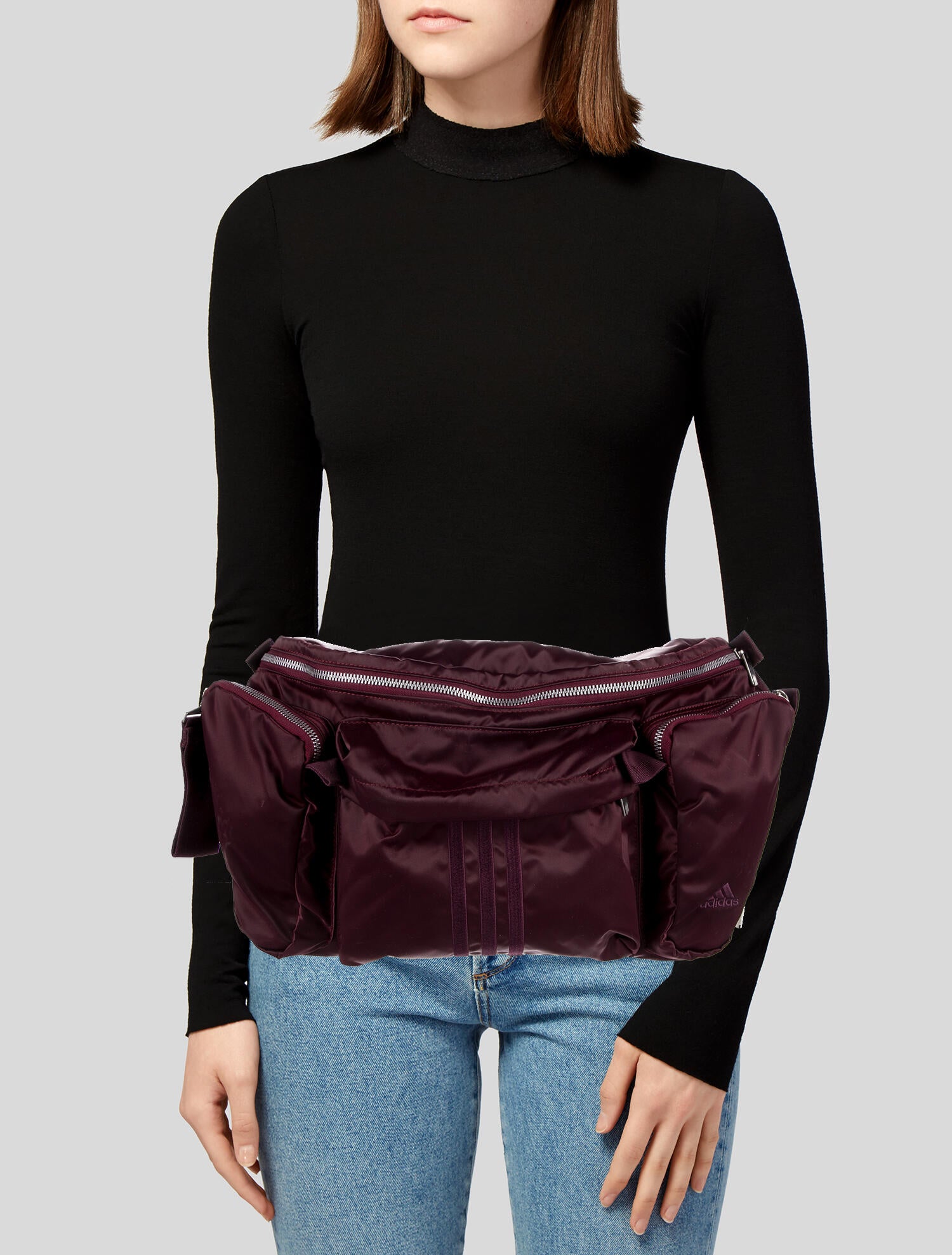 adidas x IVY PARK Maroon Oversize Fanny Pack - Burgundy Waist Bags