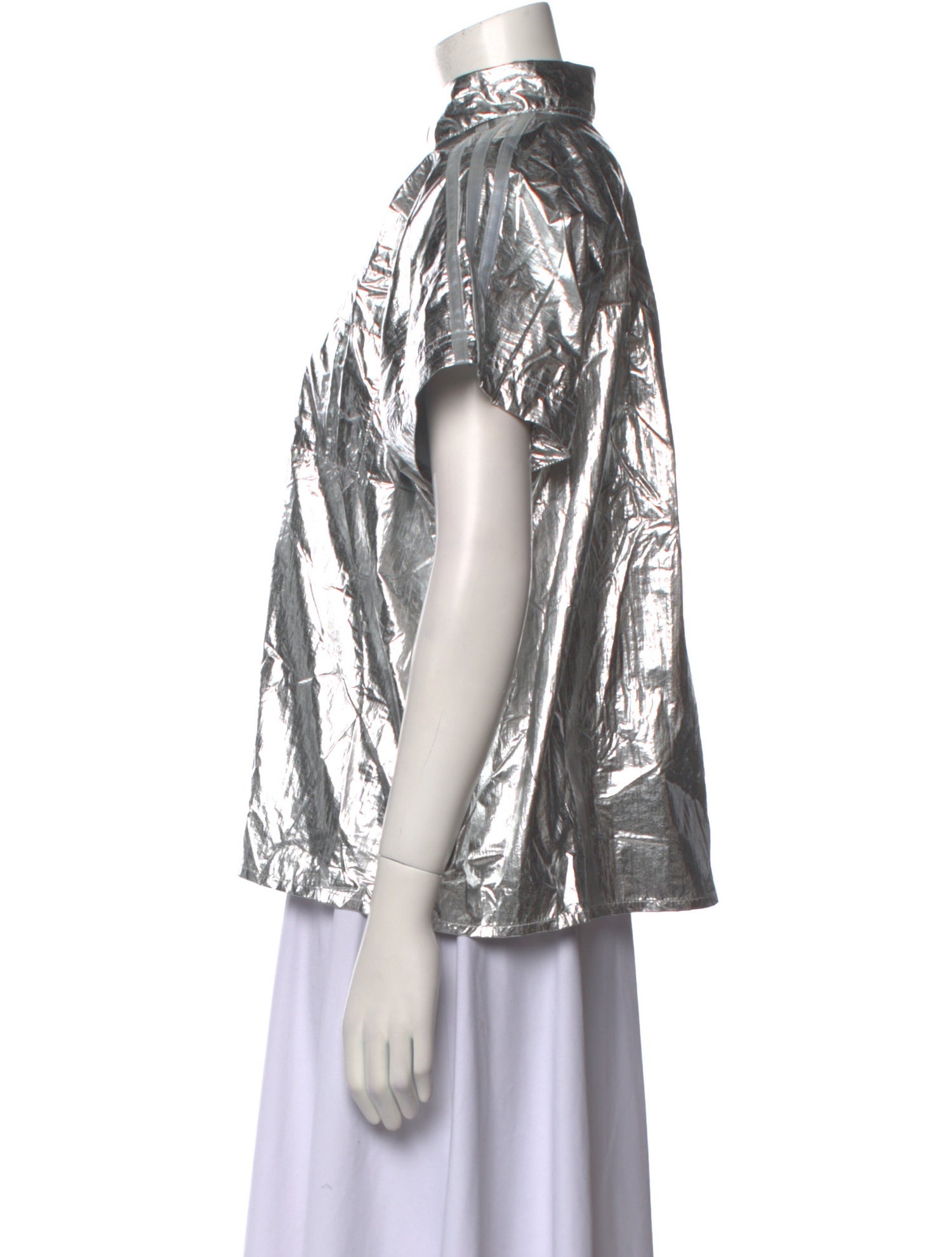 adidas x IVY PARK Printed Mock Neck Button-Up Top