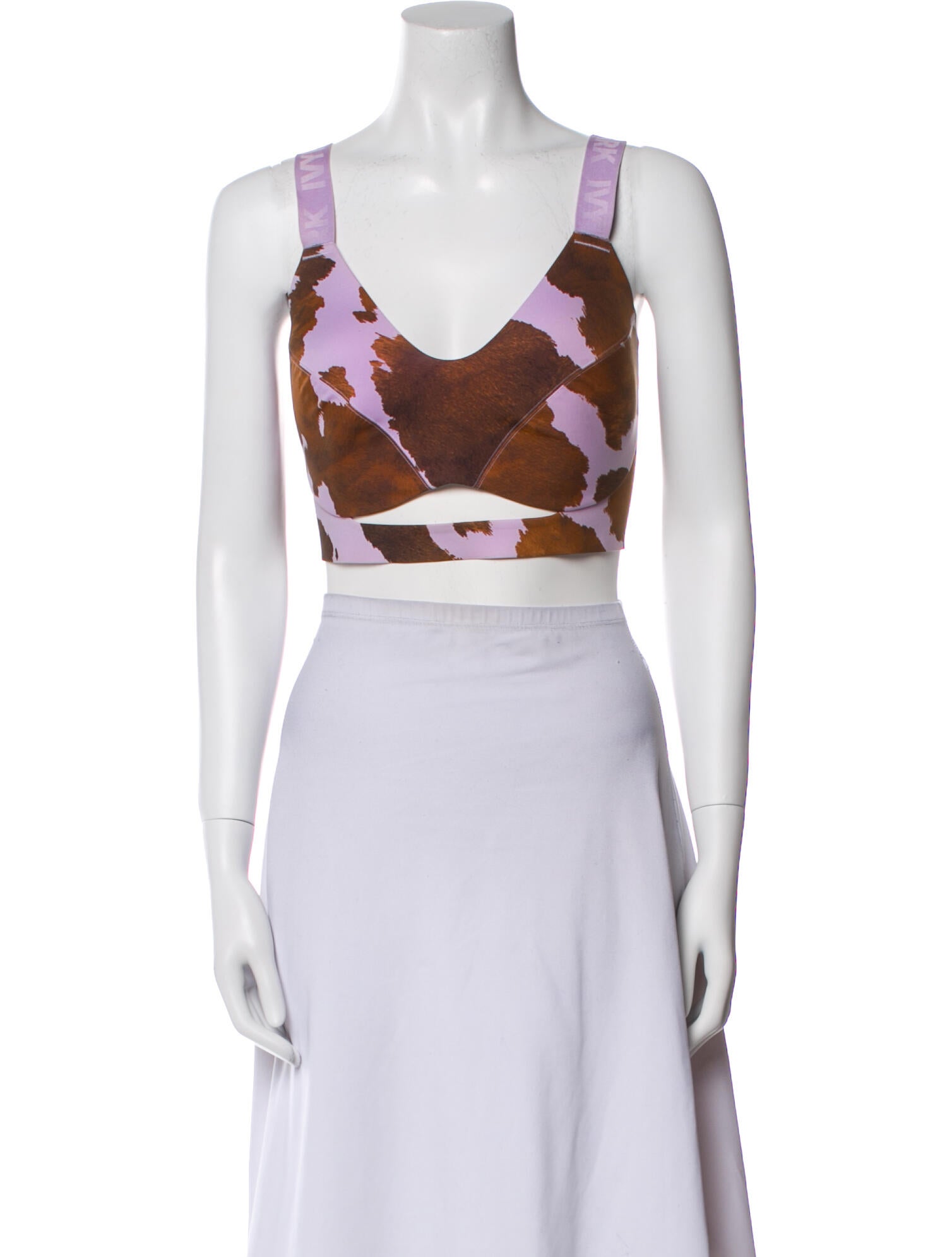 adidas x IVY PARK Animal Print Scoop Neck Crop Top