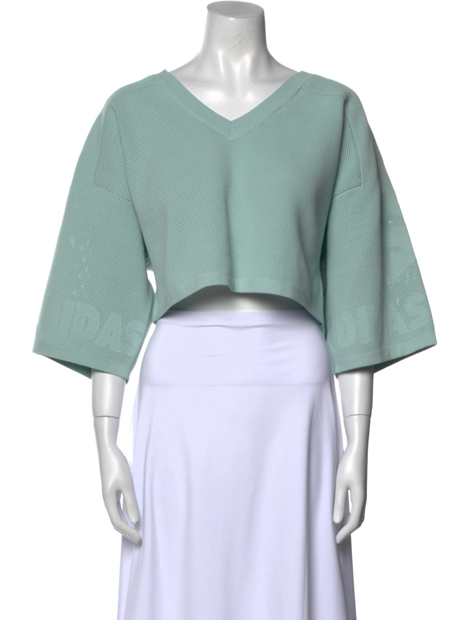 adidas x IVY PARK V-Neck Three-Quarter Sleeve Crop Top