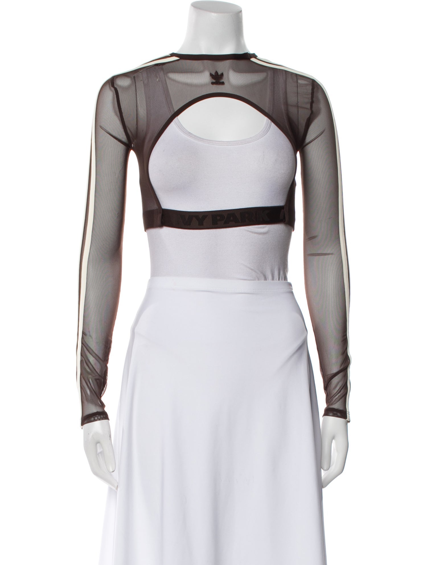 adidas x IVY PARK Lace Pattern Mock Neck Crop Top