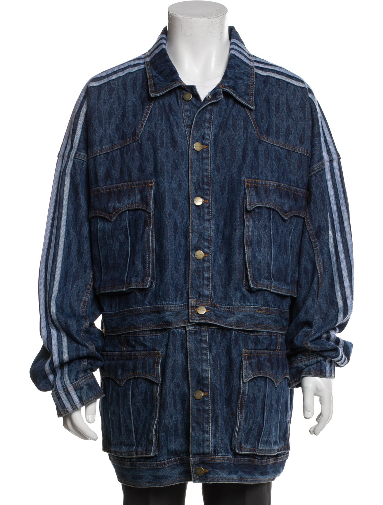 adidas x IVY PARK Plaid Print Denim Jacket w/ Tags