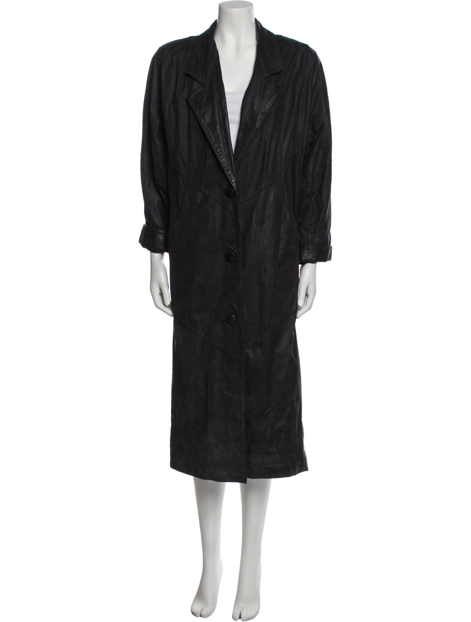 Avanti Leather Trench Coat