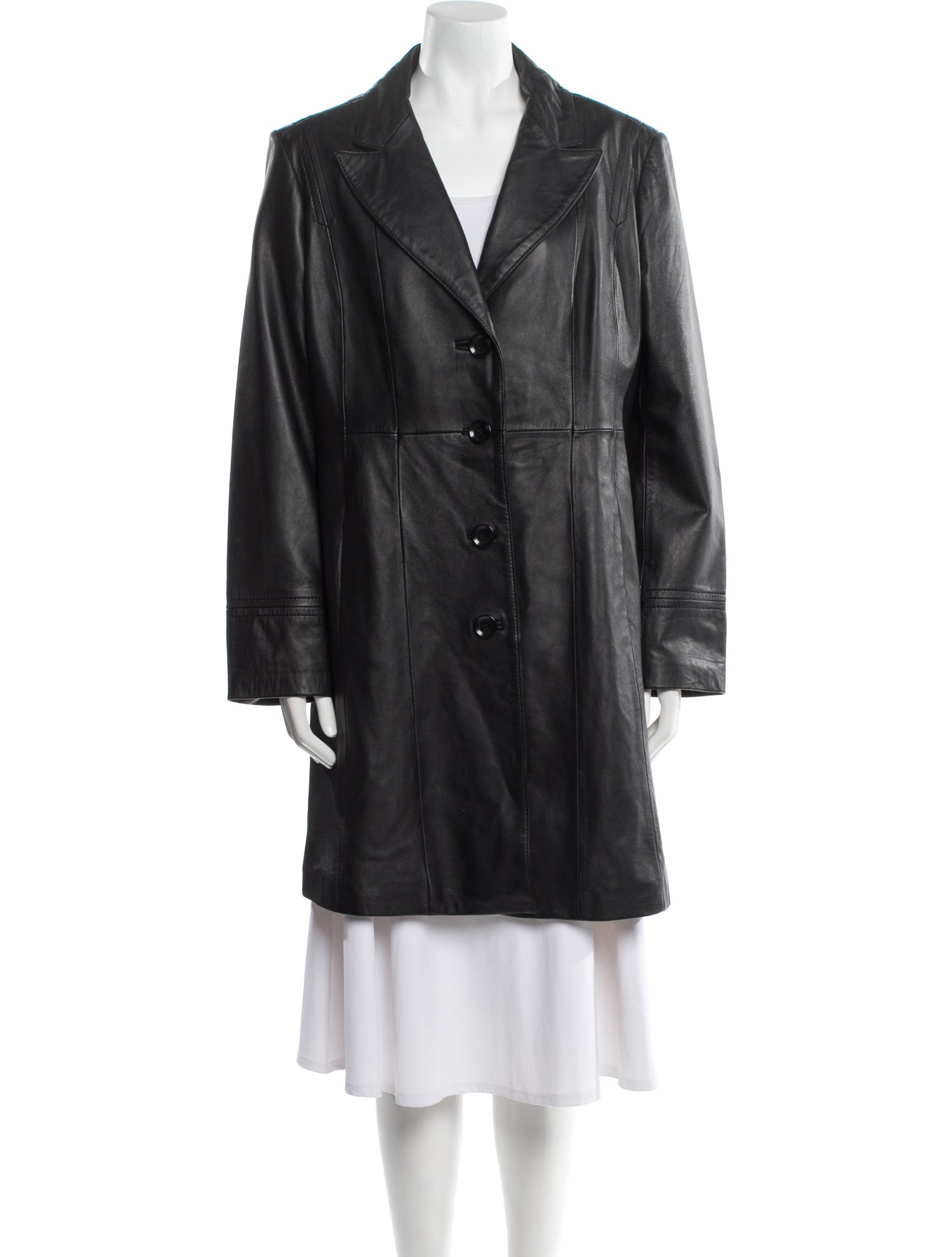 Avanti Leather Trench Coat