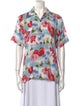 Avanti Silk Printed Button-Up Top
