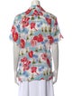 Avanti Silk Printed Button-Up Top