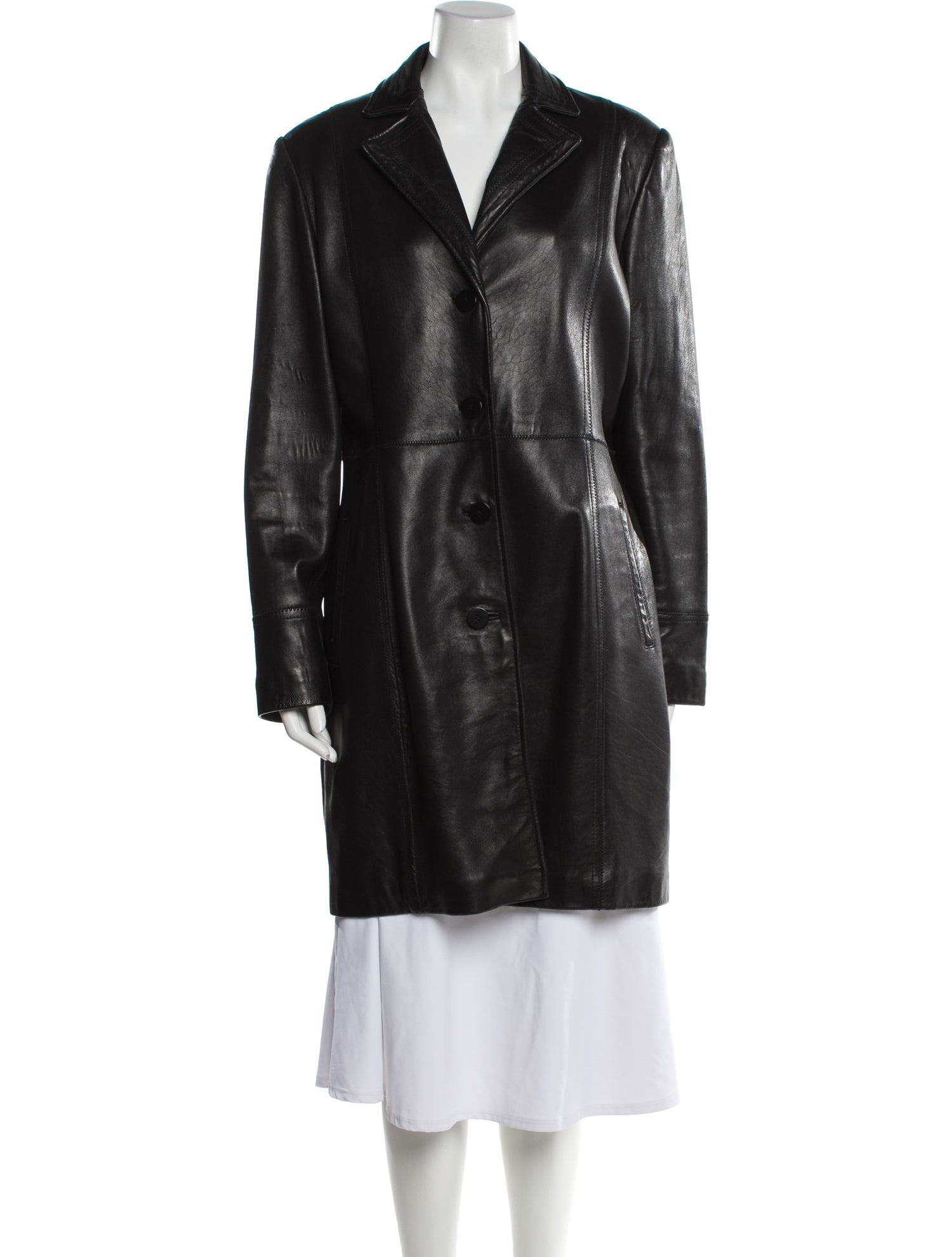 Avanti Leather Faux Fur Coat