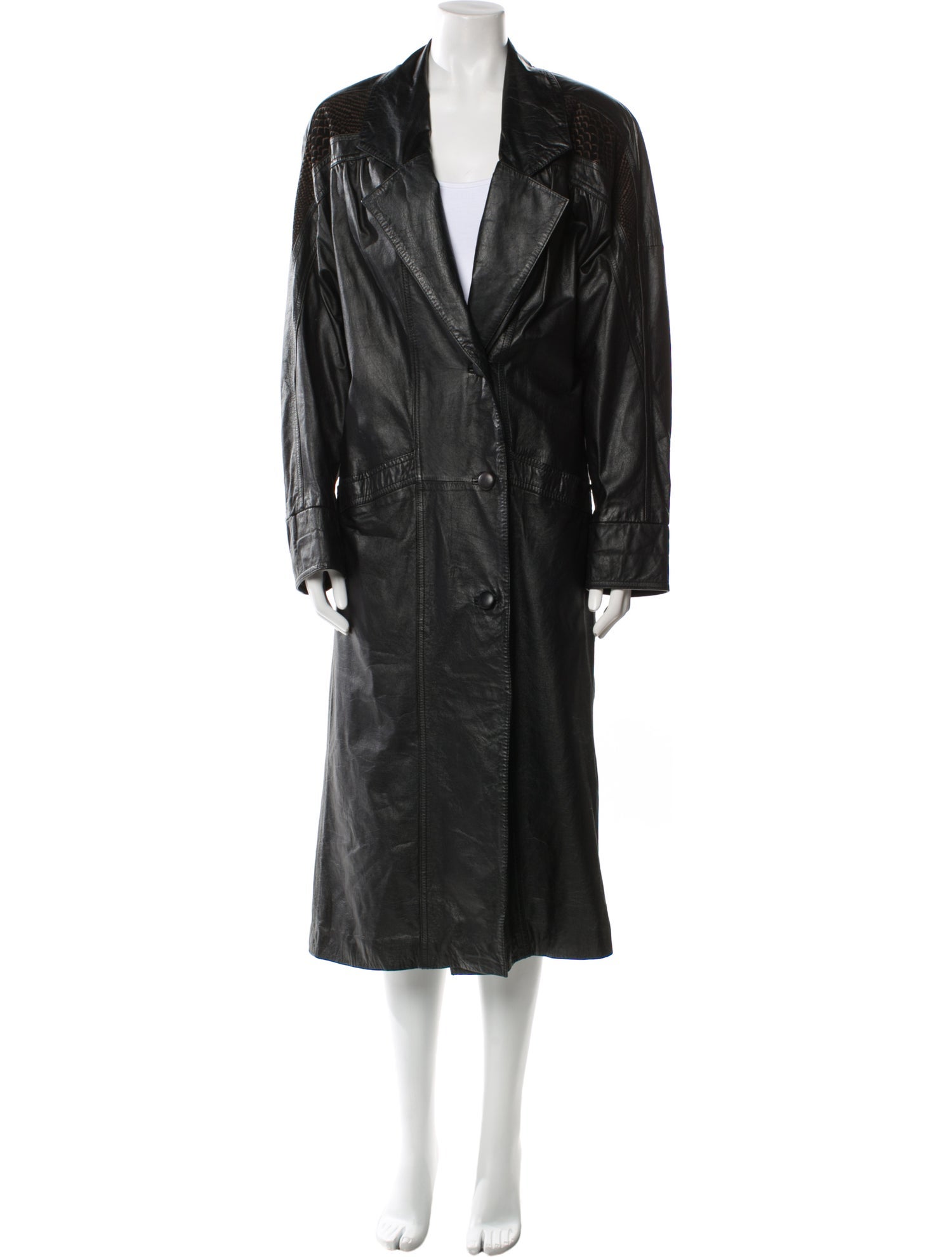 Avanti Leather Trench Coat
