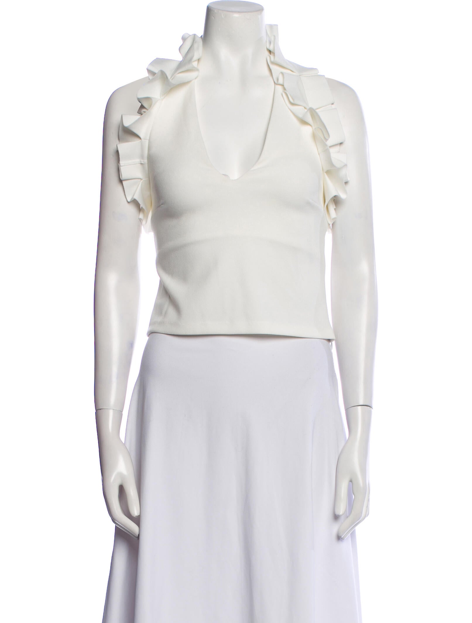 Aaizél V-Neck Sleeveless Crop Top