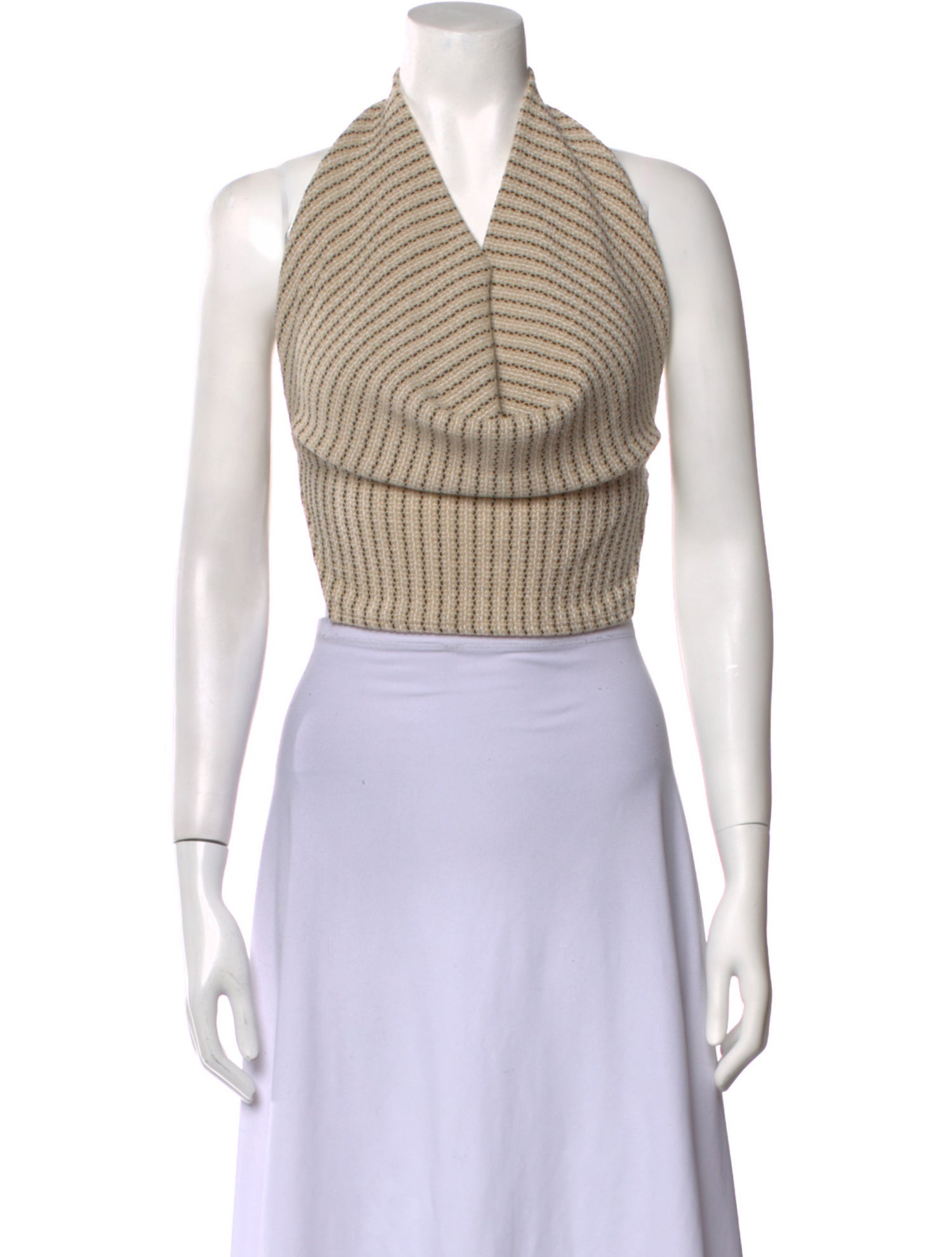 Aaizél Nylon Striped Crop Top