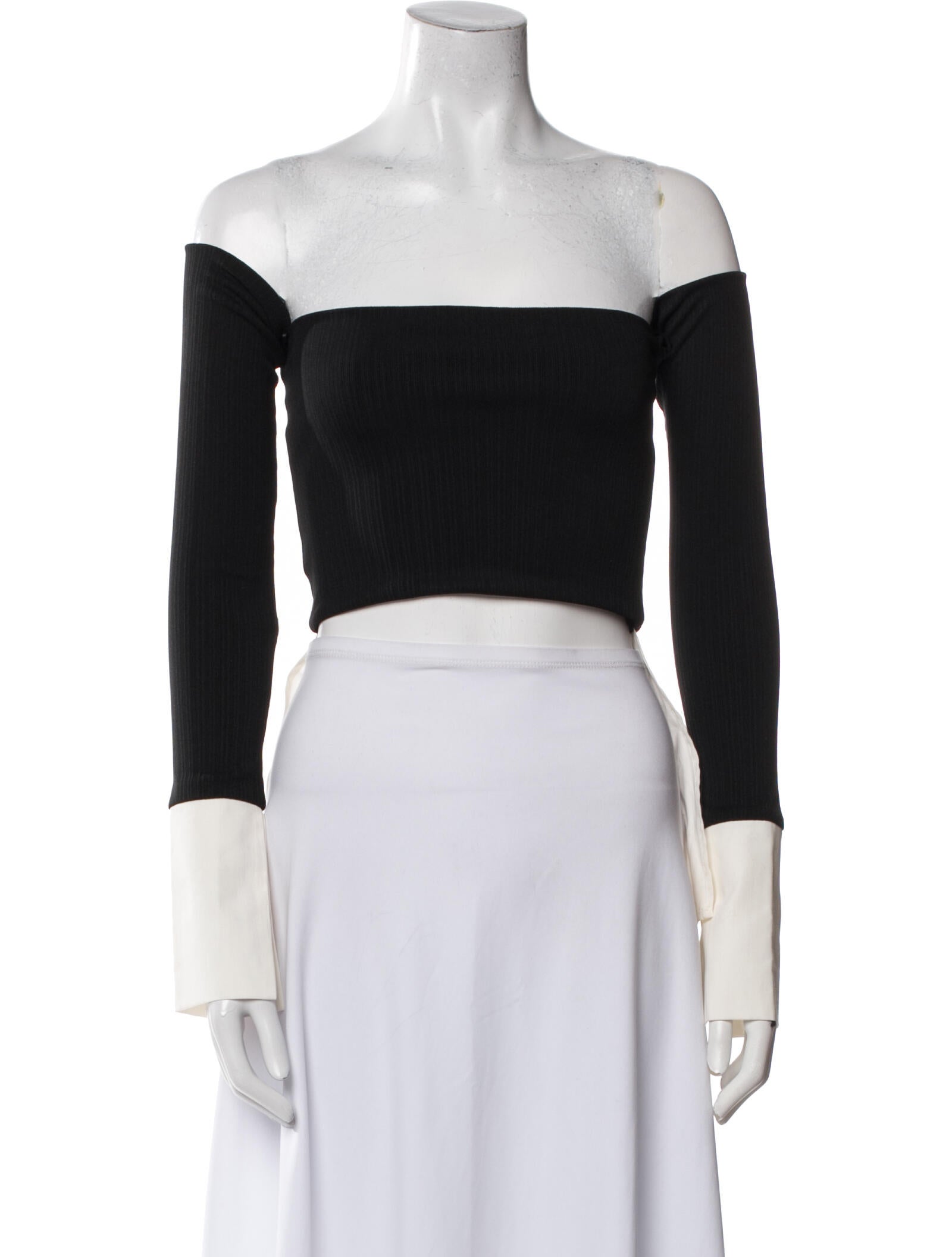 Aaizél Off-The-Shoulder Long Sleeve Crop Top w/ Tags