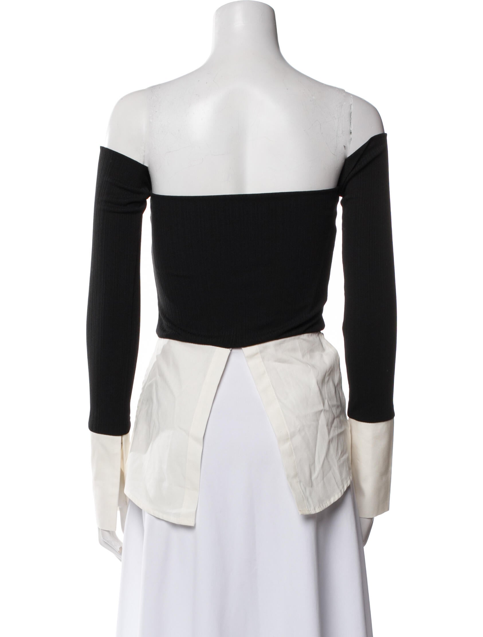 Aaizél Off-The-Shoulder Long Sleeve Crop Top w/ Tags