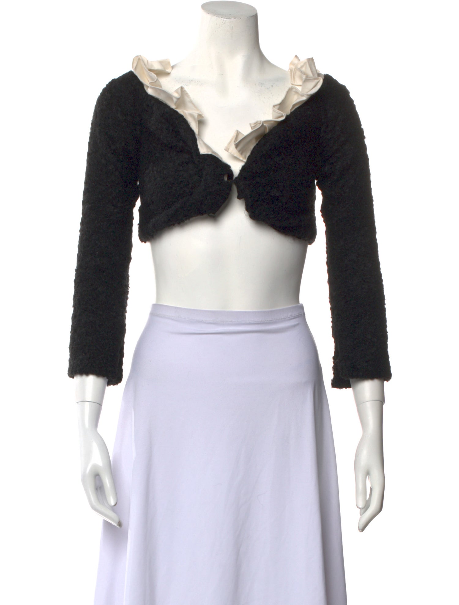Aaizél Mohair V-Neck Crop Top
