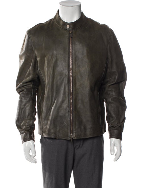 Ajmone Leather Moto Jacket