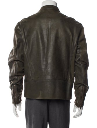 Ajmone Leather Moto Jacket