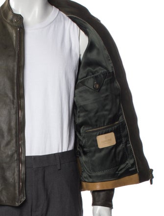 Ajmone Leather Moto Jacket