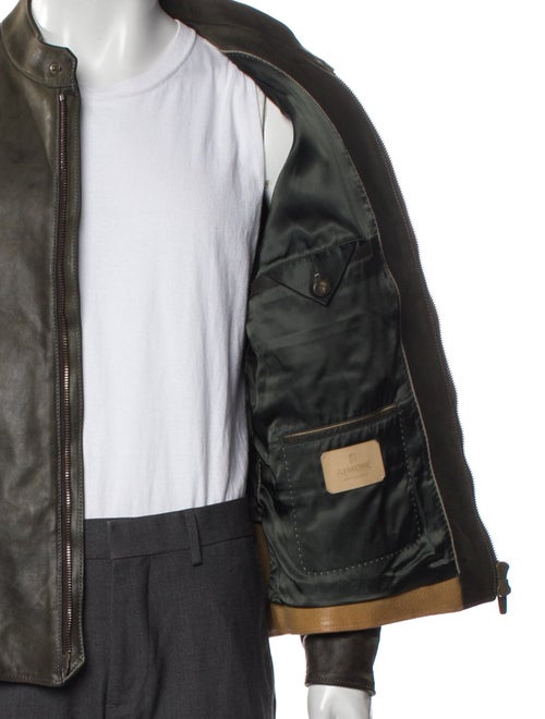 Ajmone Leather Moto Jacket