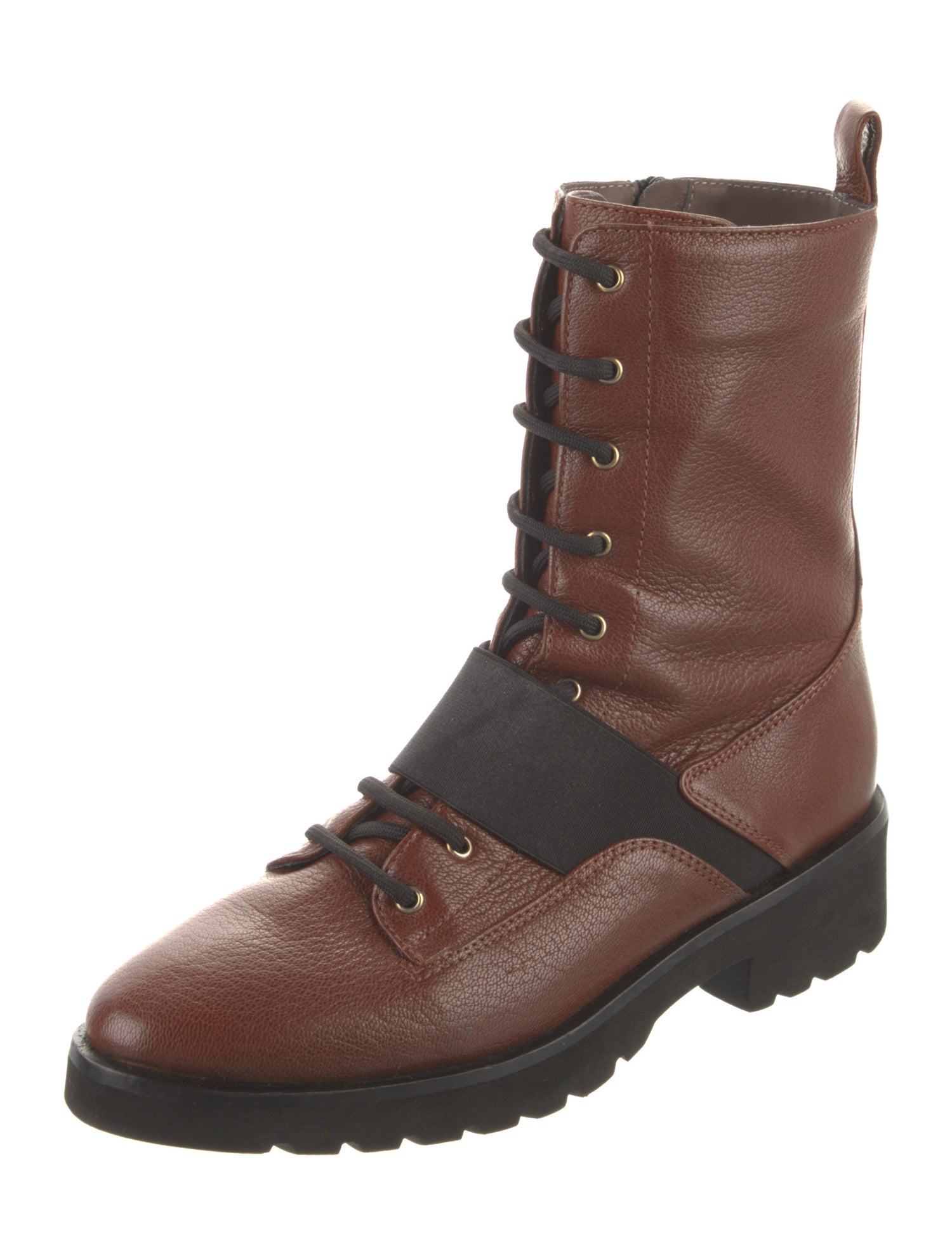 A. Soliani Leather Combat Boots