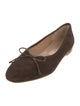 A. Soliani Suede Bow Accents Ballet Flats