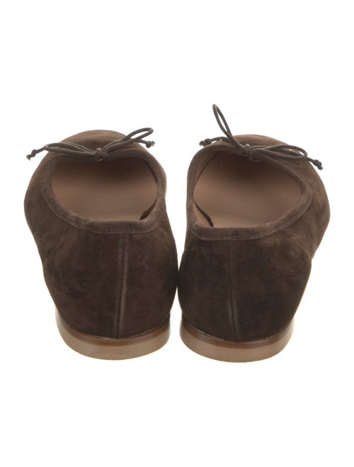 A. Soliani Suede Bow Accents Ballet Flats