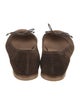 A. Soliani Suede Bow Accents Ballet Flats