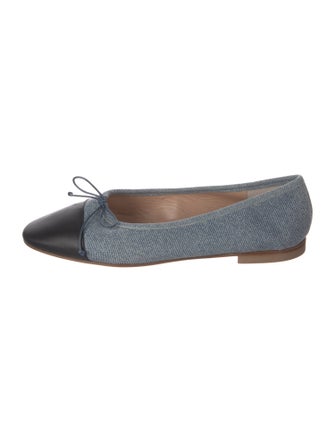A. Soliani Suede Colorblock Pattern Ballet Flats