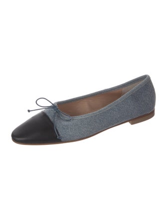 A. Soliani Suede Colorblock Pattern Ballet Flats