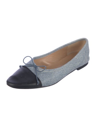 A. Soliani Suede Colorblock Pattern Ballet Flats